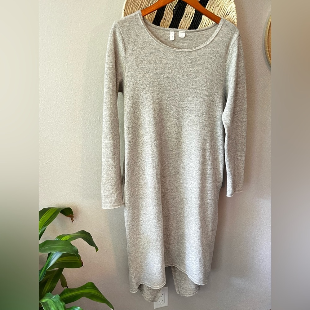 Anthropologie Moth Sweater Dress Light Gray Women’s Size Medium